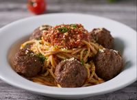 Beef Meatballs Spaghetti