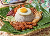 Nasi Lemak Chicken Satay