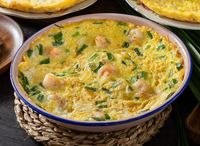 Prawn Omelette With Chives