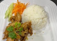 Thai Garlic Chicken With Rice Set