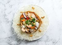 Yam Ring Basket with Seafood & Cashew Nuts
