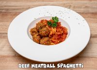 Beef Meatball Tomato Pasta