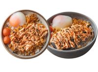 Mentaiko Salmon Bowl + Mentaiko Chicken Katsu Bowl