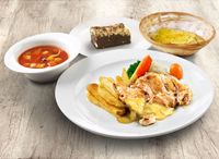 Value Set Lunch - Grilled Chicken Steak with Cheese Sauce