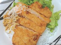 Bún Chả Tôm (Pork-Pie Shrimp With Rice Noodle)