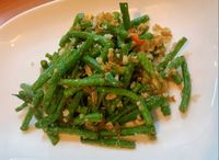 Fried French Beans with Dried Shrimp 虾米四季豆