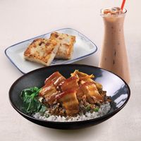 Braised Pork Belly with Mui Choy Rice Set
